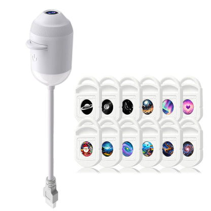 2 in 1 Galaxy Starry Sky Night Light Projector - 12Pcs Films
