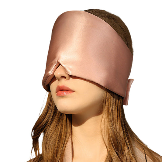 Silk Eye Mask for Sleeping Soft Pressureless Eye Cover Large Size Sleep Mask Pink