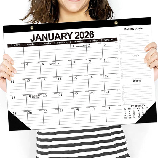 18-Month Desk Calendar (Jan 2026 ¨C June 2027) with Corner Protectors for Office Style 2