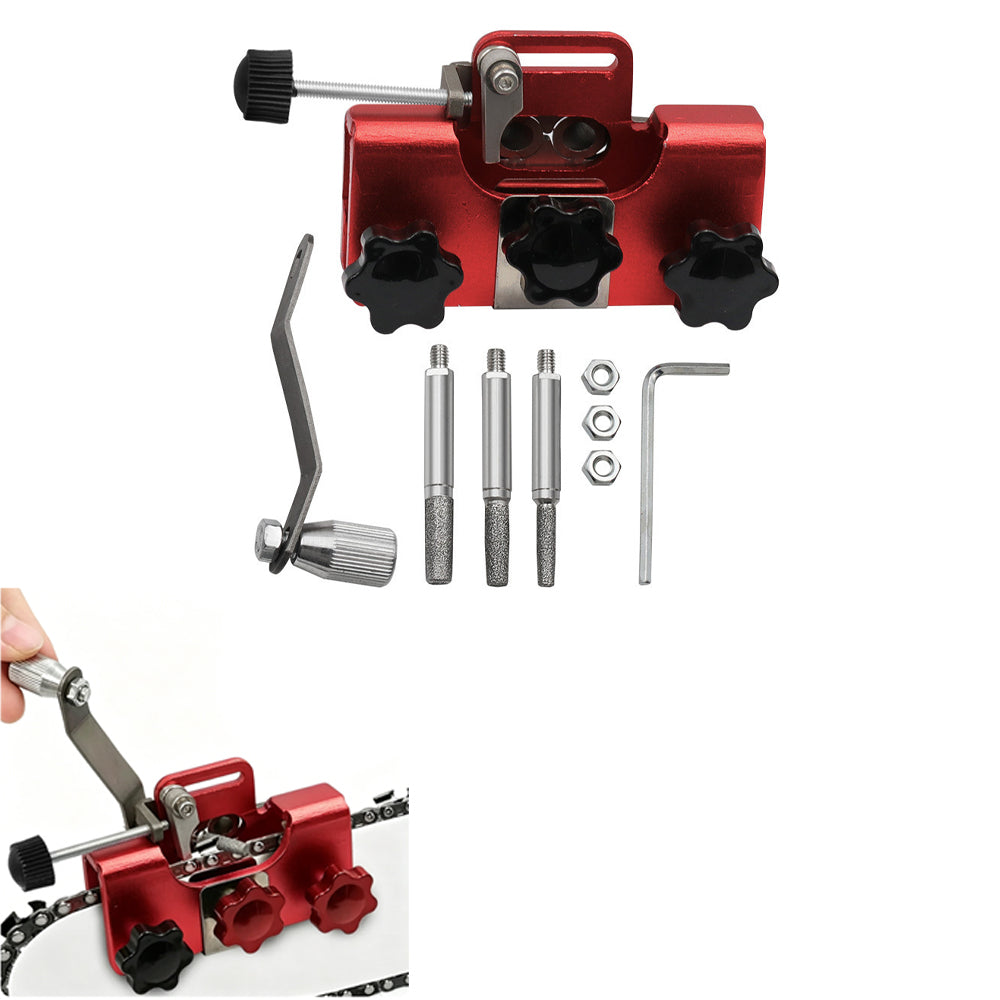 Manual Saw Chain Sharpener-Red