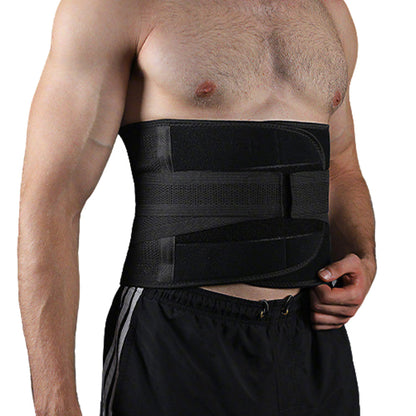Adjustable Waist Support Belt Unisex Outdoor Sports Abdominal Lumbar Brace Black