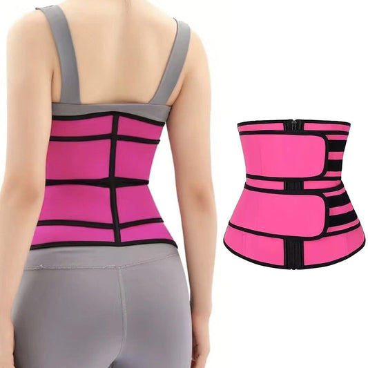 Sweat Waist Trainer for Women ¨C Sauna Sweat Belt Slim Body Shaper Corset Magenta