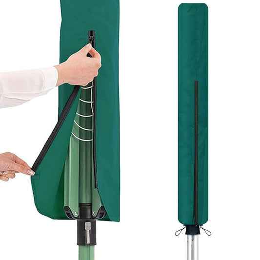 Waterproof Rotary Airer Cover ââ‚?Clothesline Dryer Shield with Zipper Dark Green