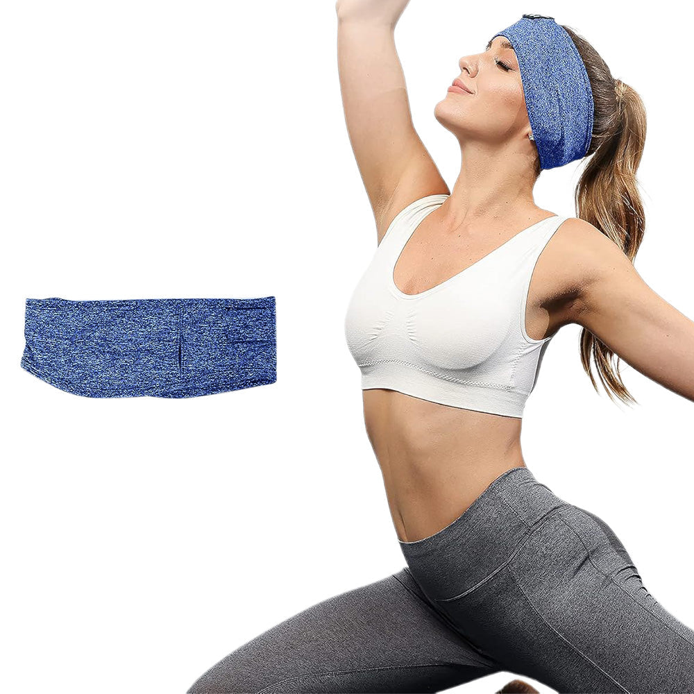 Bluetooth Sleeping Headphones Wireless Music Headband Stereo Earphone for Sport Sleep Yoga Meditation Blue