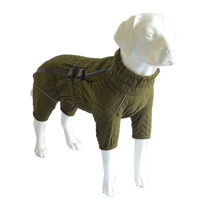 Warm Dog Vest Reflective Coat Windproof Winter Jacket for Pet Dogs Green