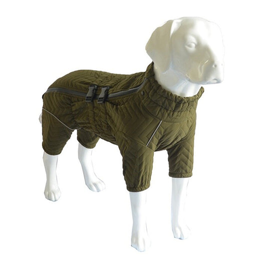 Warm Dog Vest Reflective Coat Windproof Winter Jacket for Pet Dogs Green