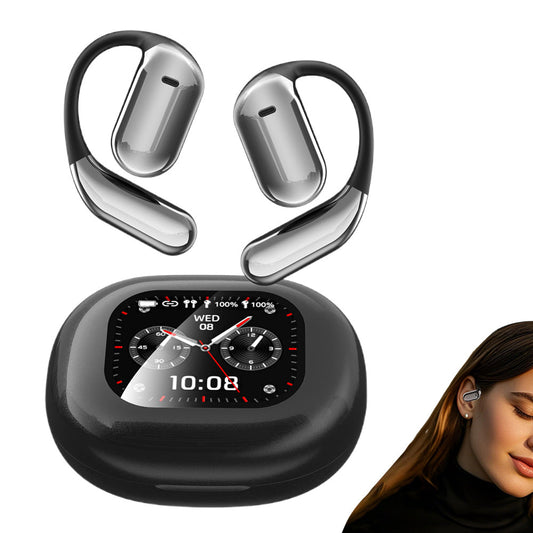 144-Language AI Translating Earbuds Bluetooth Open Ear Headphone Translation Device for Travel Business Learning Black