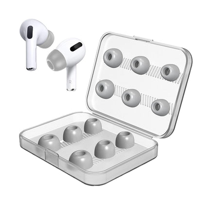 6 Pairs of Replacement Ear Tips for AirPods Pro Memory Foam Ear Buds Tips Gray