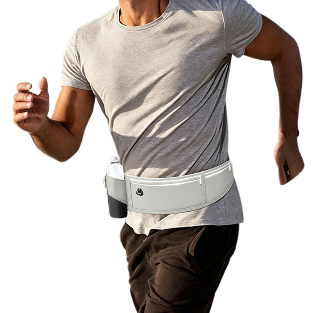 Unisex Waterproof Running Waist Pack Phone Belt -Grey