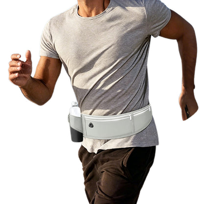 Unisex Waterproof Running Waist Pack Phone Belt -Grey