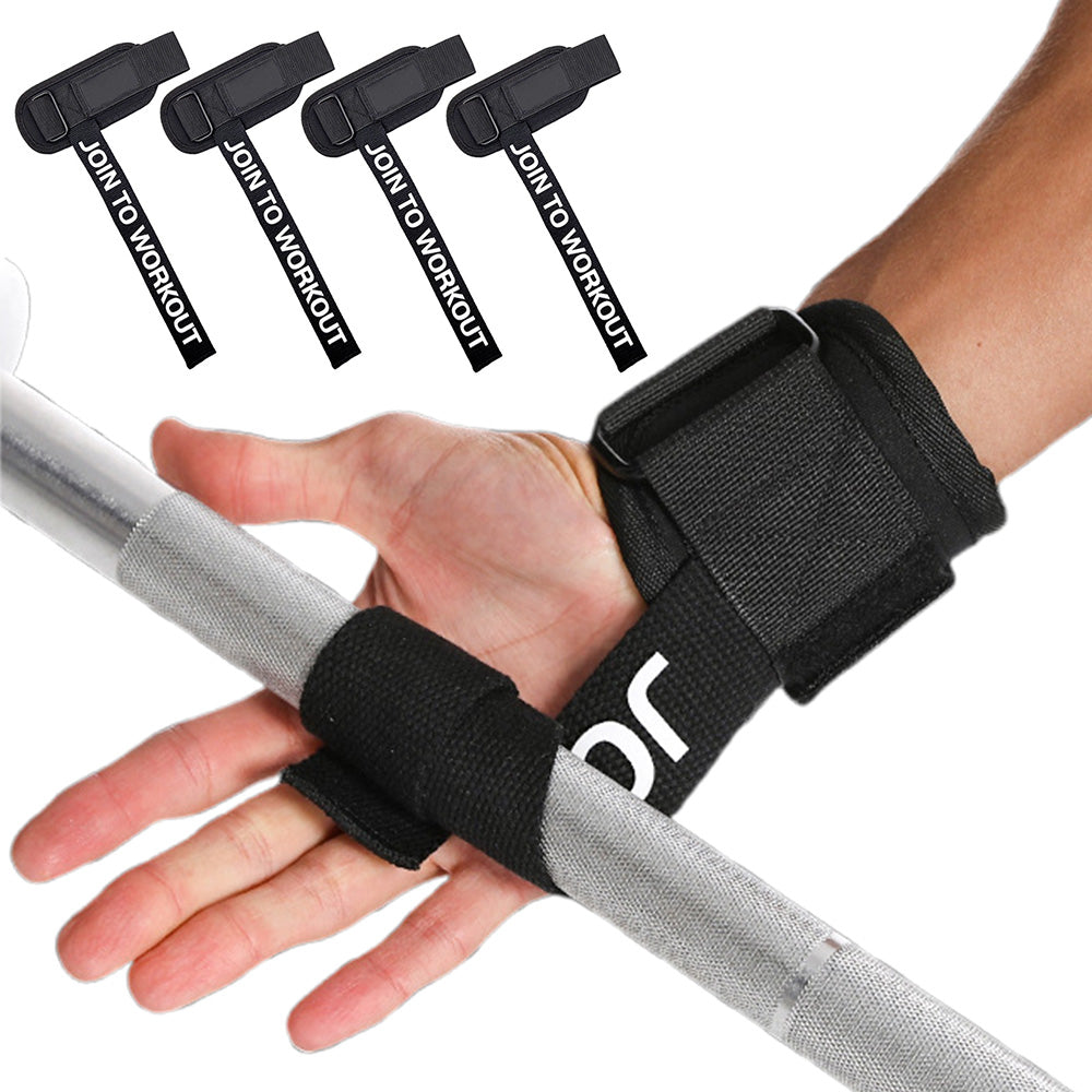 2 Pairs Adjustable Weight Lifting Wrist Bar Straps Pull up Support Strap Grip Strength Band for Sport