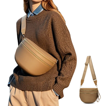 Oxford Cloth Large Capacity Crossbody Bag ¨C Lightweight Shoulder Messenger Bag for Women Caramel
