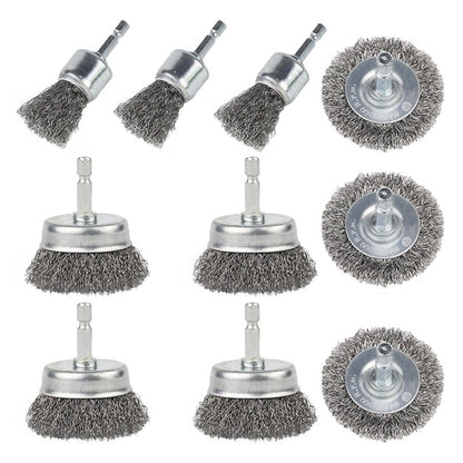 10Pcs Wire Brushes Set