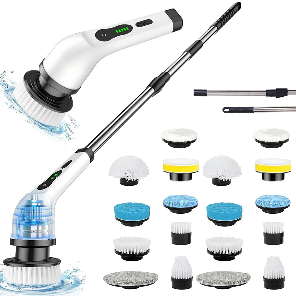 2 PCS Cordless Electric Spin Scrubber with 9 Replaceable Brush Heads and Extendable Pole for Home Use (Copy)