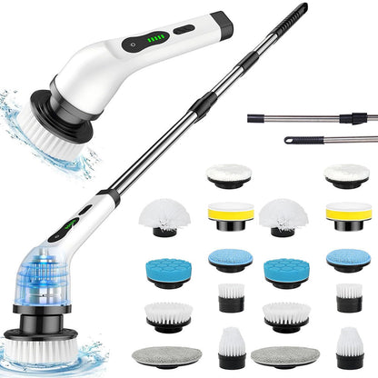 2 PCS Cordless Electric Spin Scrubber with 9 Replaceable Brush Heads and Extendable Pole for Home Use (Copy)