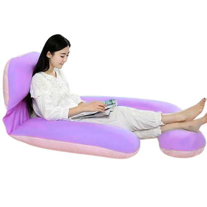 G-shape Pregnancy Pillows for Sleeping Full Body Maternity Support Pillow for Back Legs Belly HIPS Purple and Pink