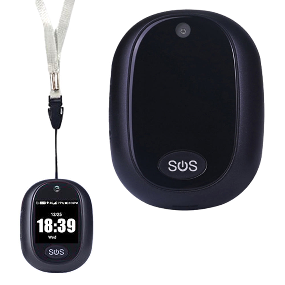 4G Personal GPS Tracker SOS Alarm for Kids and Elderly Black