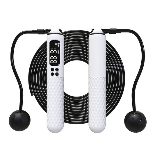 Smart Digital Jump Rope Set Accurately Skipping Rope Weighted Exercise Rope for Fitness Training White