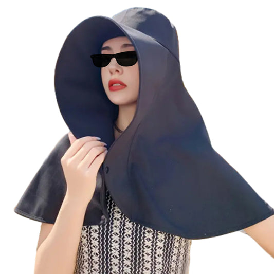 Sun Hats Wide Brim Fishing Hat UV Protection Bucket Hats Black