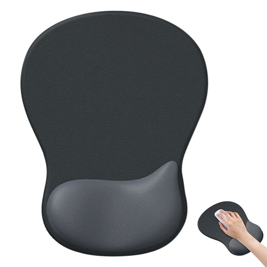 Gel Wrist Rest Mouse Pad Non-Slip Ergonomic Mouse Mat for Computer and Laptop Black