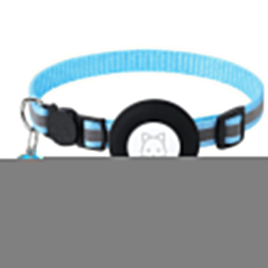 Reflective Cat Collar Compatible with Apple Airtag Adjustable Airtag Holder for Cat Dog Kitten Puppy Blue