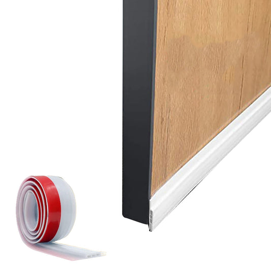 Rubber Door Draft Stopper Under Door Sealer Noise Blocker Sound Proof Draft Guard White