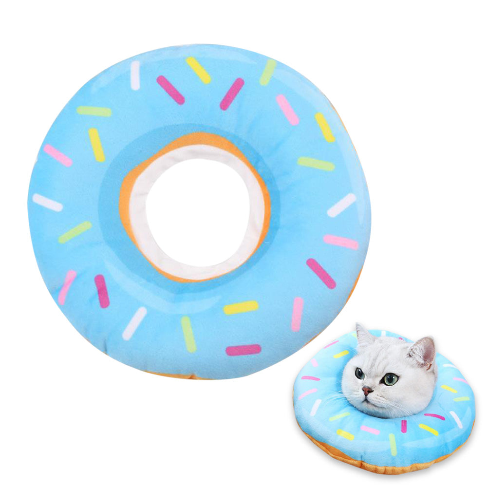 Cat Cone Soft Collar ¨C Adjustable Kitten Recovery Donut Collar Blue
