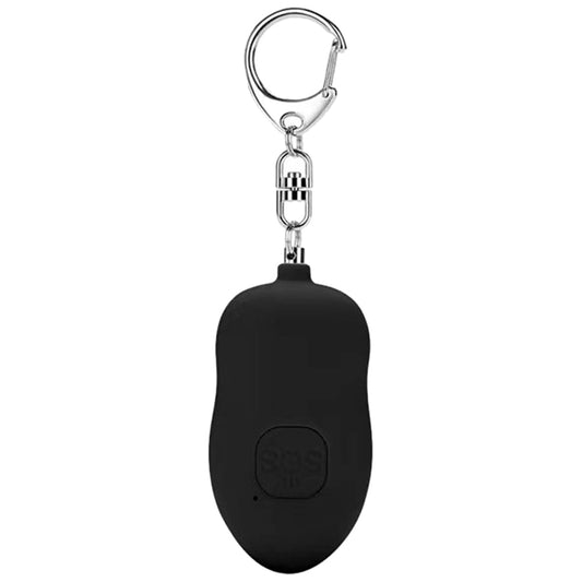 130dB Personal Security Alarm Anti-attack Rechargeable Emergency Keychain Alarm Torch Black