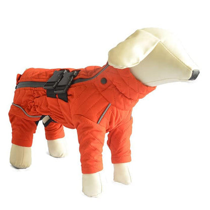 Warm Dog Vest Reflective Coat Windproof Winter Jacket for Pet Dogs Orange