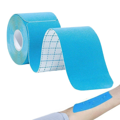 Kinesiology Tape Waterproof Breathable Latex-Free for Ankle Wrists Knees Blue