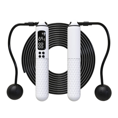 Smart Digital Jump Rope Set Accurately Skipping Rope Weighted Exercise Rope for Fitness Training White