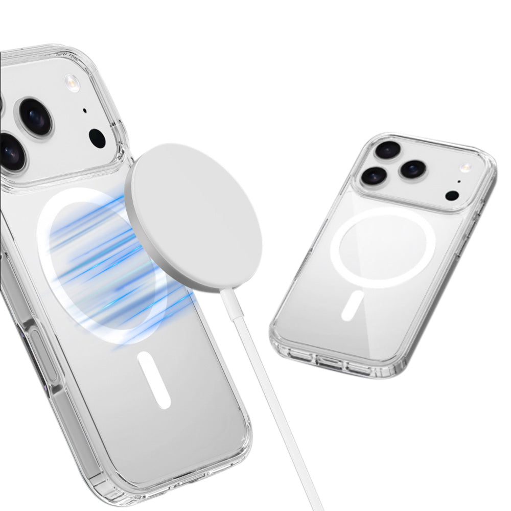 Magnetized MagSafe Phone Case ¨C Shockproof Matte Protective Cover for iPhone 17 Pro Max and 17 Air Transparent