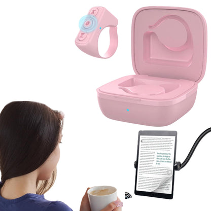 Bluetooth Remote Control TikTok Kindle Page Turner Bluetooth Ring Button for iPhone Android Pink