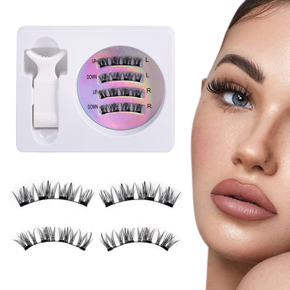 Pair of Reusable Clip-On Natural Look Eyelashes Glue-Free Fake Lashes Style 1