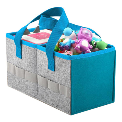 Portable Felt Cloth Storage Bag for Kidsâ€?Musical Speakers Blue
