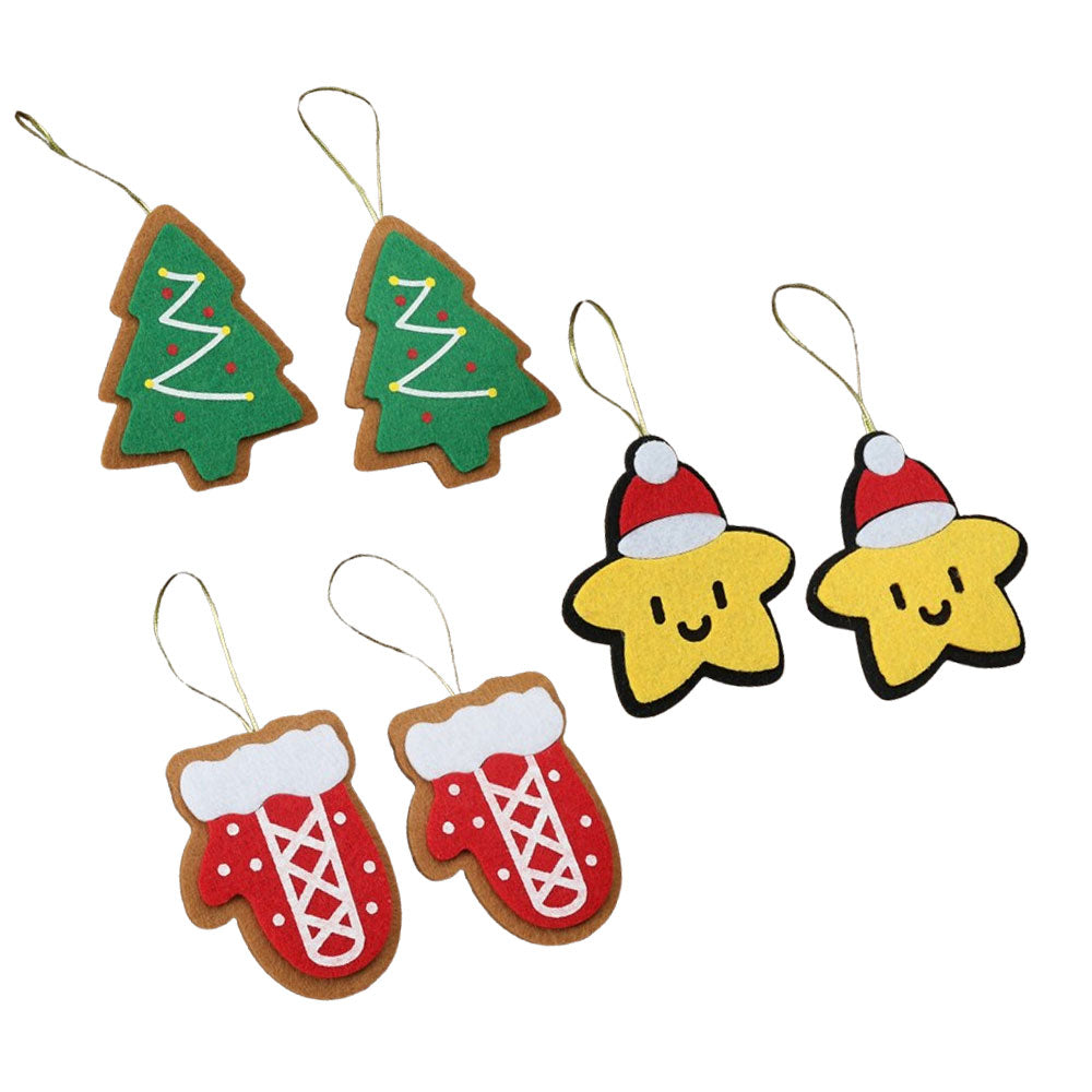 6Pcs Set Christmas Tree Hanging Pendant Xmas Decor Ornaments Style 3