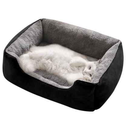 Rectangle Pet Bed for Dogs Cats Beds Warming Soft Calming Sleeping Puppy Bed Black