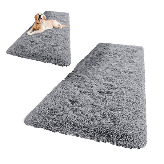 Non Slip Floor Mats Long Bedroom Rugs Fluffy Floor Mat Gray