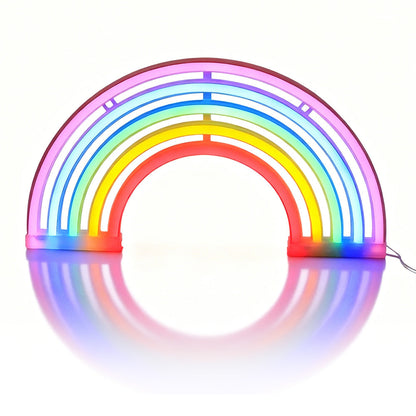 LED Cat Rainbow Neon Sign Night Light Lamp for Bedroom Wall and Bedside Decor Style 3