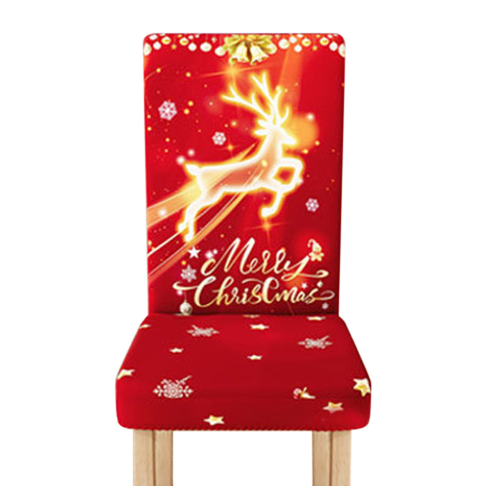 Christmas Chair Cover Slipcovers for Dining Chairs, Holiday Party Decoration Style 2