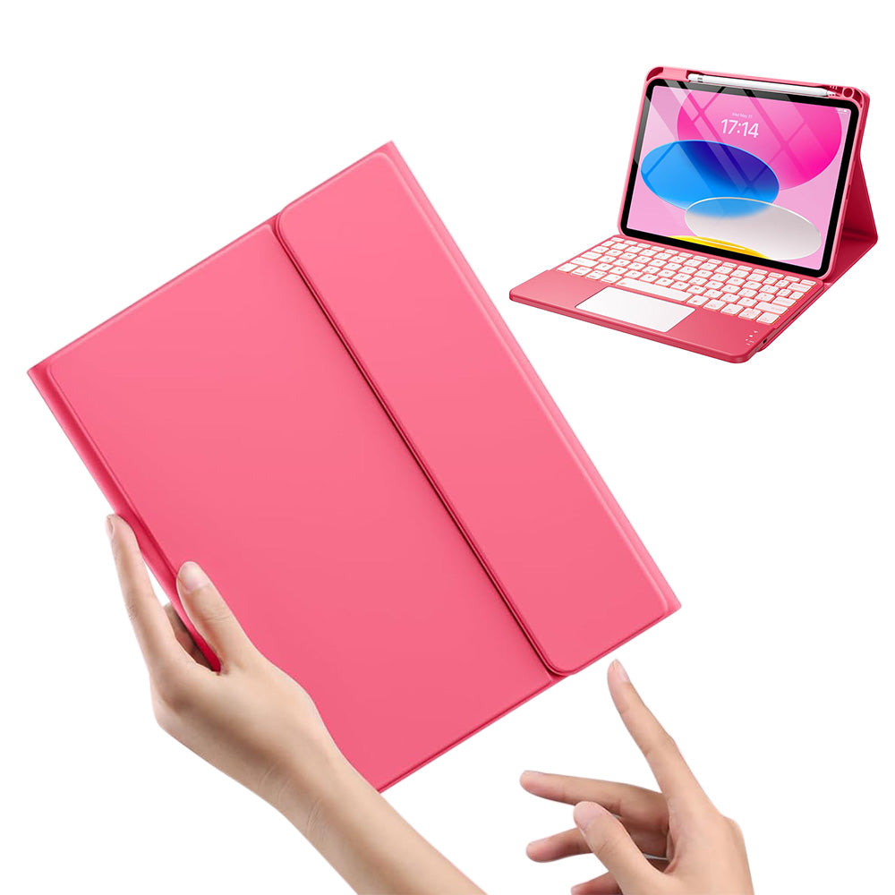 Keyboard Case with Touchpad for iPad 10th and 11th Gen  - Red
