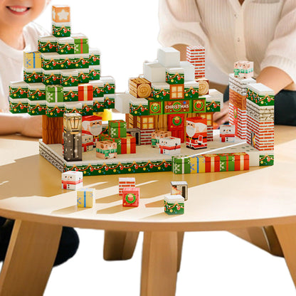 Magnetized Building Blocks for Kids Christmas Themed STEM Learning Cubes Style 3