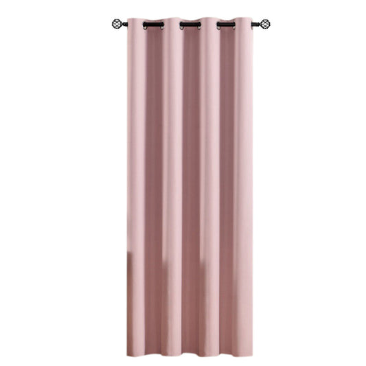 100% Blackout Curtain Panel with Black Liner â€?Heat & Light Blocking Pink