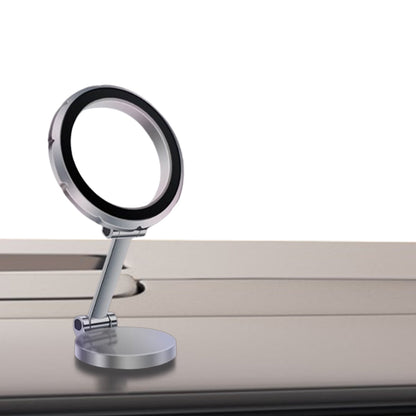 Magnetic Car Phone Holder Rotating Magnet Mount Mobile Cell Phone Stand Dash Fit Silver