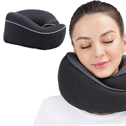 Travel Neck Pillow Memory Foam Airplane Pillow Dark Grey