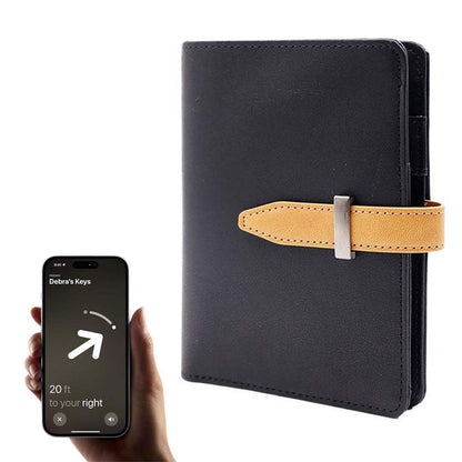 RFID Blocking Passport Wallet Travel Passport Card Case with Airtag Holder Black