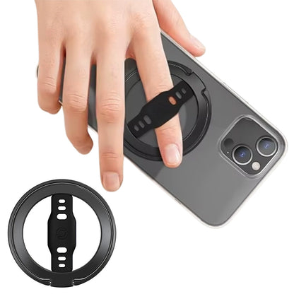 Magnetic Phone Grip for Cell Phone Grip Stand Finger Ring Kickstand Black