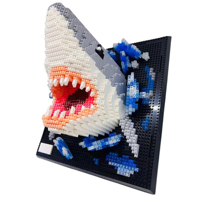 3D Animal Wall Art Building Blocks Creative DIY Home Decor for Kids Room Style 2