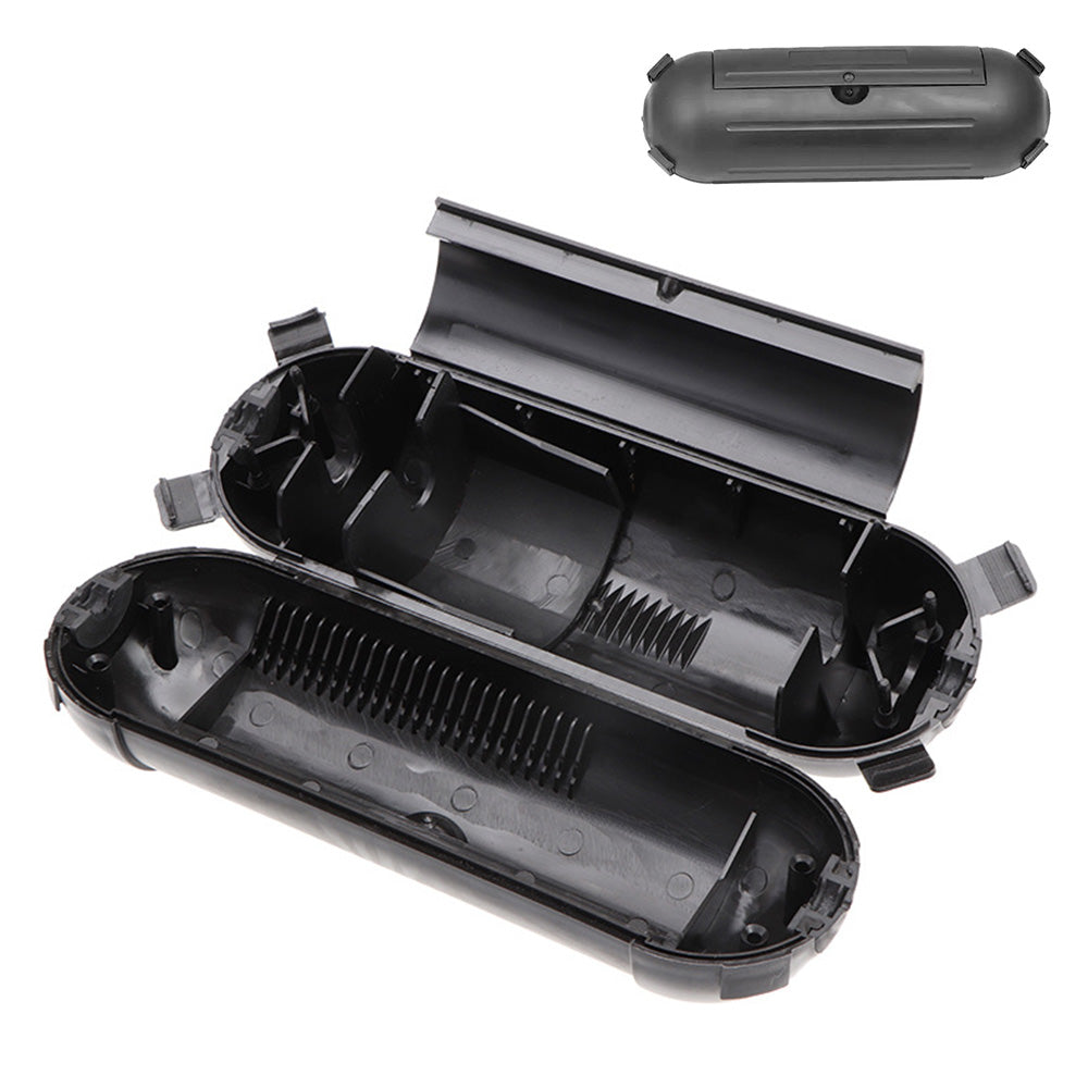 Outdoor Extension Cord Connector Cover with Latches Waterproof Cable Protection Box Black