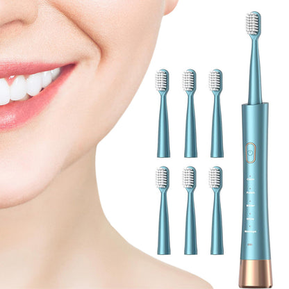 Electric Toothbrush for Adults ¨C Sonic Toothbrush with 6 Brush Heads and Smart Timer Green